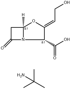 [2R-(2alpha,3Z,5alpha)]-3-(2-hydroxyethylidene)-7-oxo-4-oxa-1-azabicyclo[3.2.0]heptane-2-carboxylic acid, compound with tert-butylamine (1:1) Struktur