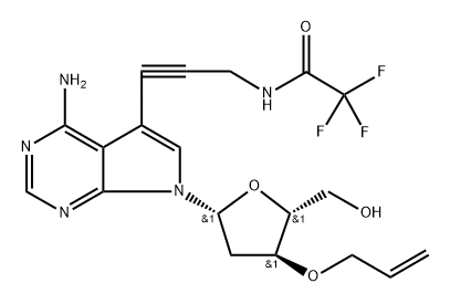 3′-O-Allyl-7-TFA-ap-7-Deaza-dA Struktur