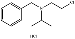 Benzenemethanamine, N-(2-chloroethyl)-N-(1-methylethyl)-, hydrochloride (1:1) Struktur