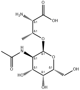 O-[2-(Acetylamino)-2-deoxy-α-D-galactopyranosyl]-L-threonine Struktur