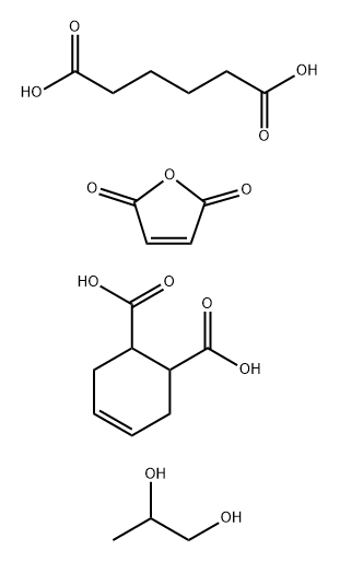 4-Cyclohexene-1,2-dicarboxylic acid, polymer with 2,5-furandione, hexa nedioic acid and 1,2-propanediol Struktur