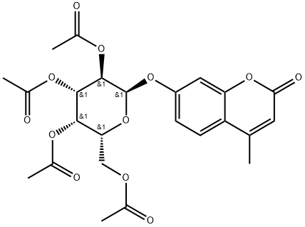 4-Methyl-7-[(2,3,4,6-tetra-O-acetyl-α-D-galactopyranosyl)oxy]-2H-1-benzopyran-2-on Struktur