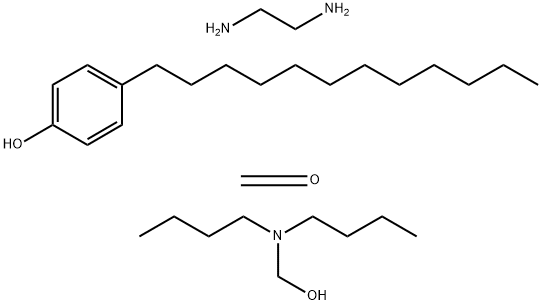 Phenol, 4-dodecyl-, polymer with 1,2-ethanediamine and formaldehyde, compd. with (dibutylamino)methanol Struktur