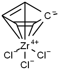 Methylcyclopentadienylzirkoniumtrichlorid Struktur