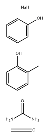 Urea, polymer with formaldehyde, sulfonated 2-methylphenol and sulfonated phenol, sodium salt Struktur