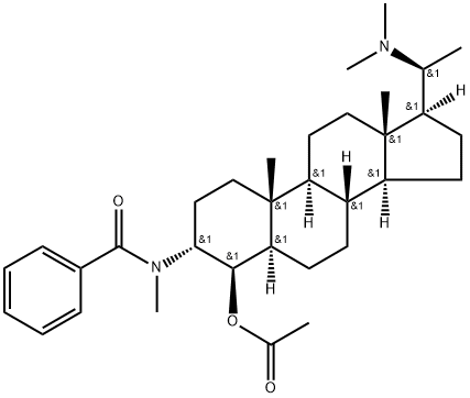 N-[(20S)-4β-Acetoxy-20-(dimethylamino)-5α-pregnan-3α-yl]-N-methylbenzamide Struktur