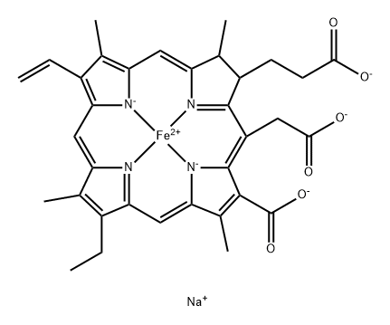 Chlorophyllin ferrous-sodium complex Struktur