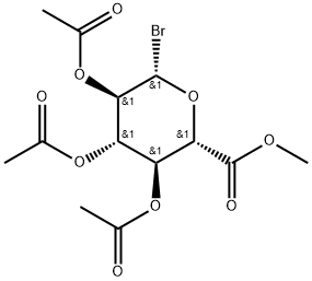 β-D-Glucopyranuronic acid, 1-bromo-1-deoxy-, methyl ester, 2,3,4-triacetate Struktur