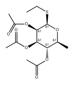 Ethyl 2,3,4-tri-O-acetyl-1-thio-β-L-rhamnopyranoside Struktur