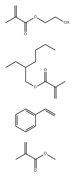 2-Propenoic acid, 2-methyl-, 2-ethylhexyl ester, polymer with ethenylbenzene, 2-hydroxyethyl 2-methyl-2-propenoate and methyl 2-methyl-2-propenoate Struktur