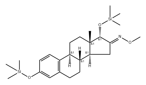 3,17α-Bis(trimethylsiloxy)-1,3,5(10)-estratrien-16-one O-methyl oxime Struktur