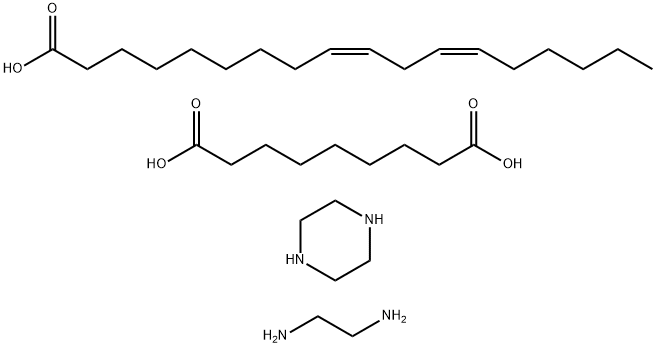 Nonanedioic acid, polymer with 1,2-ethanediamine, (9Z,12Z)-9,12-octadecadienoic acid dimer and piperazine Struktur