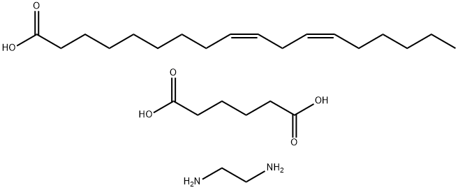 Hexanedioic acid, polymer with 1,2-ethanediamine and (9Z,12Z)-9,12-octadecadienoic acid dimer Struktur