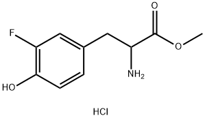 methyl 2-amino-3-(3-fluoro-4-hydroxyphenyl)propanoate hydrochloride Struktur