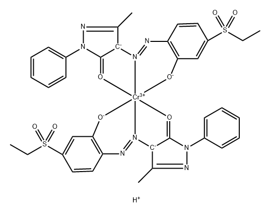 Chromate(1-), bis4-4-(ethylsulfonyl)-2-hydroxyphenylazo-2,4-dihydro-5-methyl-2-phenyl-3H-pyrazol-3-onato(2-)-, hydrogen Structure