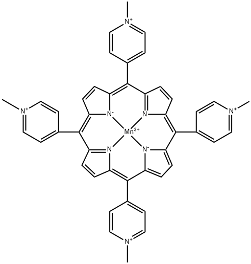 tetrakis(N-methyl-4-pyridiniumyl)porphine manganese(III) complex Struktur