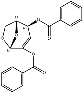 .beta.-D-erythro-Hex-2-enopyranose, 1,6-anhydro-3-deoxy-, dibenzoate Struktur