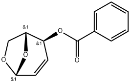 .beta.-D-erythro-Hex-2-enopyranose, 1,6-anhydro-2,3-dideoxy-, benzoate Struktur