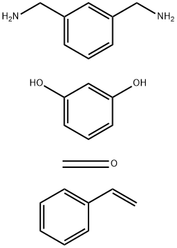 Formaldehyde, telomer with 1,3-benzenedimethanamine, 1,3-benzenediol and ethenylbenzene Struktur