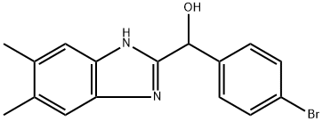 5,6-Dimethyl-α-(4-bromophenyl)-1H-benzimidazole-2-methanol Struktur