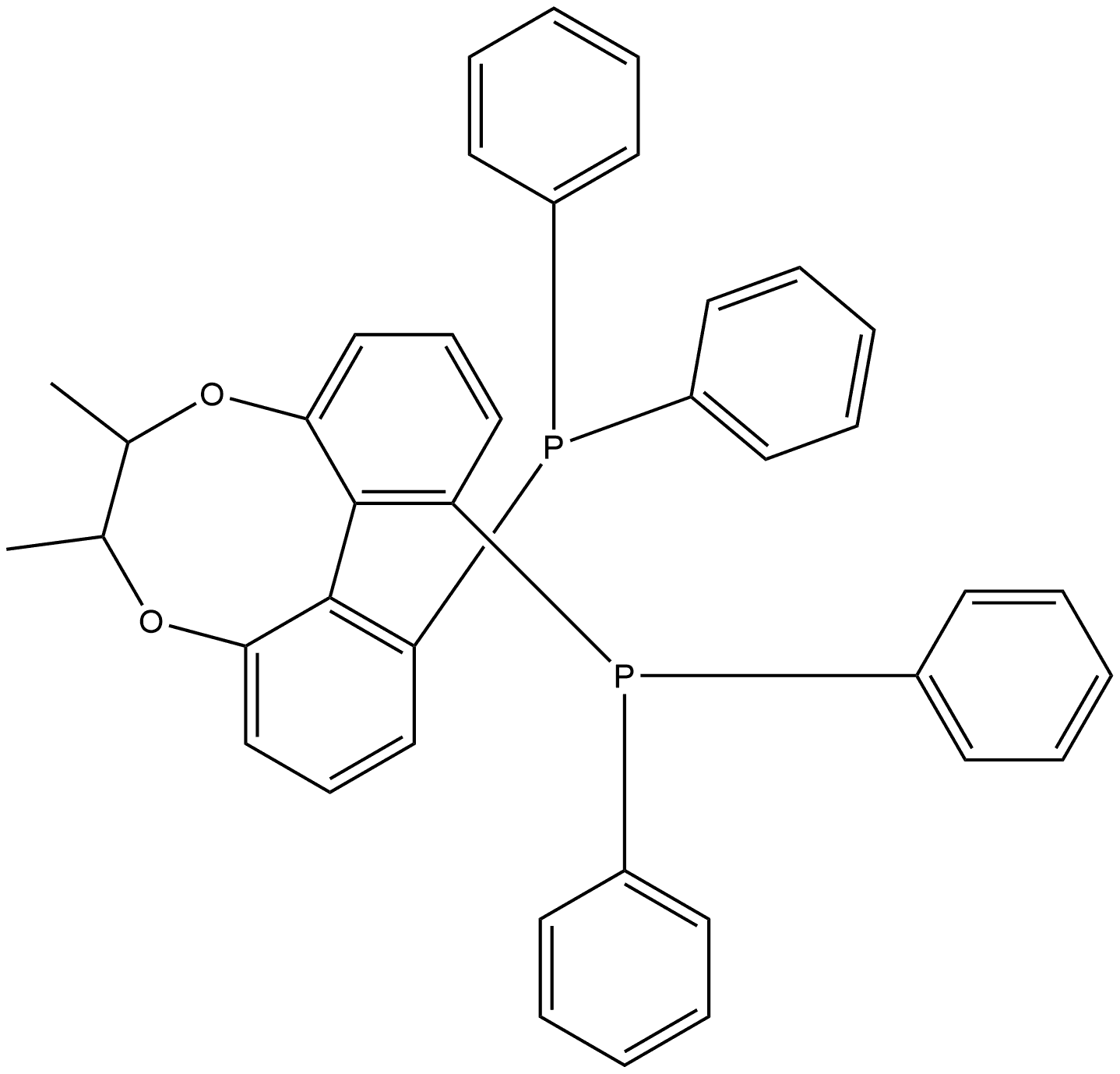 ((6S,7S,12aR)-6,7-Dimethyl-6,7-dihydrodibenzo[e,g][1,4]dioxocine-1,12-Diyl)bis(diphenylphosphine) Struktur