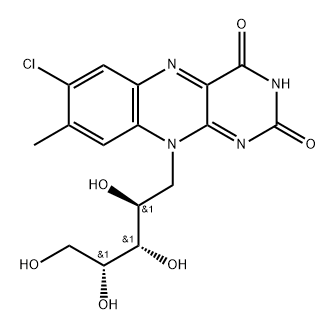 7-chloro-7-demethylriboflavin Struktur