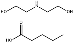 Pentanoic acid, 4,4-bis(.gamma.-.omega.-perfluoro-C8-20-alkyl)thio derivs., compds. with diethanolamine Struktur