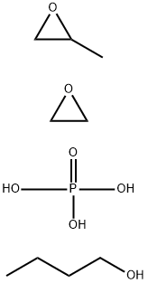 Oxirane, methyl-, polymer with oxirane, monobutyl ether, phosphate Struktur