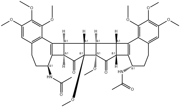 Acetamide, N,N'-[(7S,7bR,8aS,8bS,9aR,10S,16cS,16dR,16eR,16fS)-5,6,7,7b,8,8a,8b,9,9a,10,11,12,16c,16d,16e,16f-hexadecahydro-1,2,3,8a,8b,14,15,16-octamethoxy-8,9-dioxobisbenzo[3',4']cyclohepta[1',2':3,4]cyclobuta[1,2-c:1',2'-c']cyclobuta[1,2-a:4,3-a']dicyclopentene-7,10-diyl]bis-