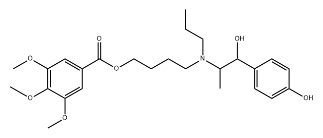 4-[[2-Hydroxy-2-(4-hydroxyphenyl)-1-methylethyl]propylamino]butyl=3,4,5-trimethoxybenzoate Struktur