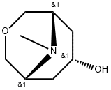 (1β,5β)-9-Methyl-3-oxa-9-azabicyclo[3.3.1]nonan-7α-ol Struktur