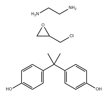 Phenol, 4,4-(1-methylethylidene)bis-, polymer with (chloromethyl)oxirane, reaction products with ethylenediamine Struktur