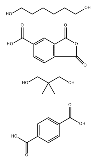 1,4-Benzenedicarboxylic acid, polymer with 1,3-dihydro-1,3-dioxo-5-isobenzofurancarboxylic acid, 2,2-dimethyl-1,3-propanediol and 1,6-hexanediol Struktur