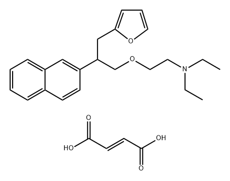 but-2-enedioic acid, N,N-diethyl-2-[3-(2-furyl)-2-naphthalen-2-yl-prop oxy]ethanamine Struktur