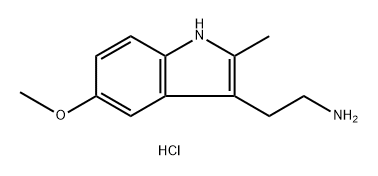 1H-Indole-3-ethanamine, 5-methoxy-2-methyl-, hydrochloride (1:) Struktur