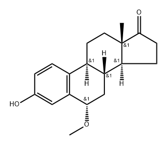 3-Hydroxy-6α-methoxyestra-1,3,5(10)-trien-17-one Struktur