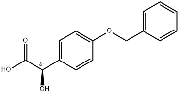 Benzeneacetic acid, α-hydroxy-4-(phenylmethoxy)-, (αR)- Struktur