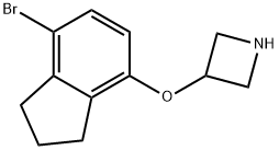 3-((7-bromo-2,3-dihydro-1H-inden-4-yl)oxy)azetidine Struktur