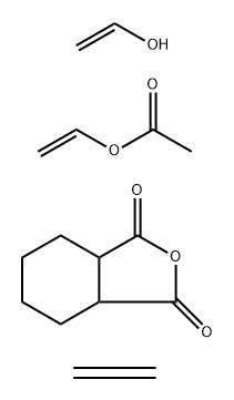 Ethenyl acetate polymer with ethene, ethenol and hexahydro-1,3-isobenzofurandione Struktur