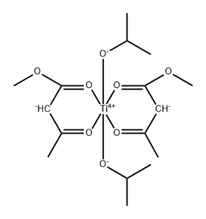 bis(methyl 3-oxobutanoato-O1', O3)bis(2-propanolato)-Titanium Struktur