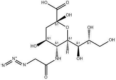 N-(2-azidoacetyl)-Neuraminicacid Struktur