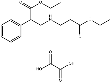 Benzeneacetic acid, α-[[(3-ethoxy-3-oxopropyl)amino]methyl]-, ethyl ester, ethanedioate (1:1) Struktur