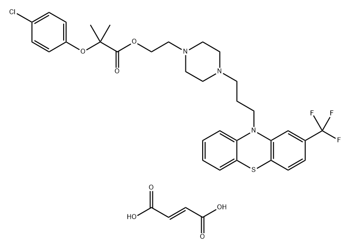 fluphenazine 4-chlorophenoxyisobutyrate ester Struktur