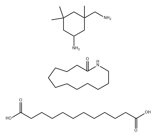 Dodecanedioic acid, polymer with 5-amino-1,3,3-trimethylcyclohexanemethanamine and azacyclotridecan-2-one Struktur