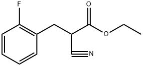 Benzenepropanoic acid, α-cyano-2-fluoro-, ethyl ester Struktur