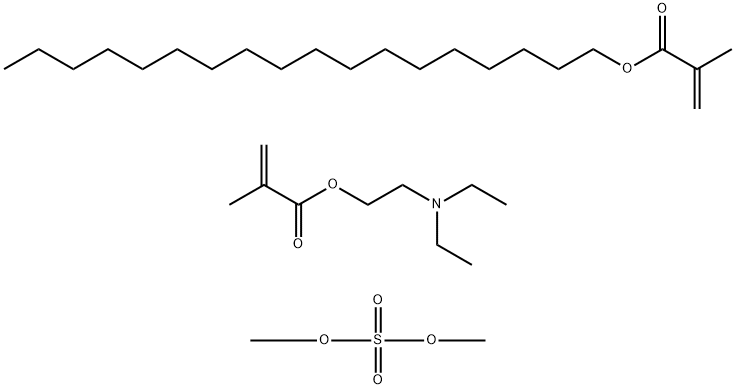 2-Propenoic acid,2-methyl-,2-(diethylamino)ethyl ester,polymer with octadecyl 2-methyl-2-propenoate,compd. with dimethyl sulfate Struktur