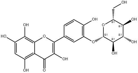 4H-1-Benzopyran-4-one, 2-[3-(β-D-glucopyranosyloxy)-4-hydroxyphenyl]-3,5,7,8-tetrahydroxy- Struktur