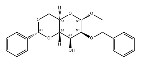 METHYL 2-O-BENZYL-4,6-O-BENZYLIDENE-Α-D-MANNOPYRANOSIDE甲基 2-O-芐基-4,6-O-亞芐基-Α-D-吡喃甘露糖苷甲酯 結(jié)構(gòu)式