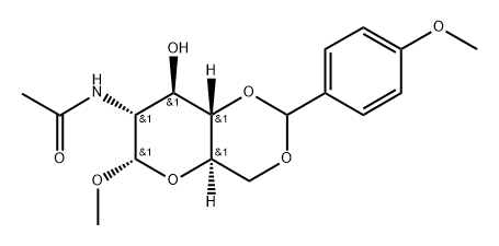 Methyl2-acetamido-2-deoxy-4,6-(4-methoxybenzylidene)-a-D-galactopyranoside Struktur