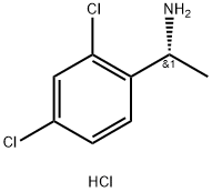 Benzenemethanamine, 2,4-dichloro-.alpha.-methyl-, hydrochloride (1:1), (.alpha.R)- Struktur